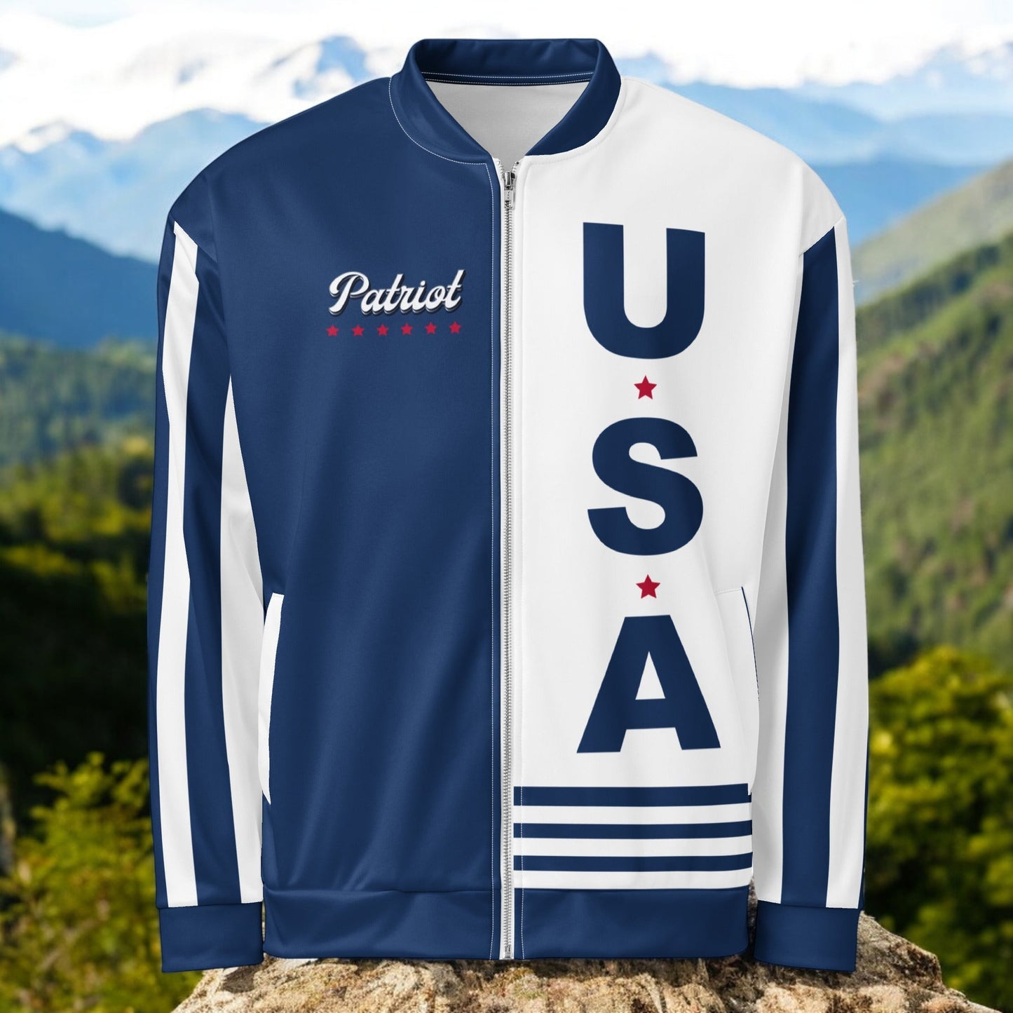 Patriot Blue Unisex Bomber Jacket